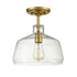 Modern Brass Ceiling Lights Glass Ceiling Lighting Semi Flush Mount